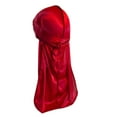 thumbnail image 1 of Headwraps Assorted Colors Long Tail Pirate Hat Unisex Windproof Single Layer Attractive Chic Design Breathable Turban Beanies wine red, 1 of 4