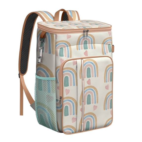 Floral Insulated Backpack Cooler - 20L Soft Cooler Bag, Boho Chic Design for Picnic, Camping & Beach