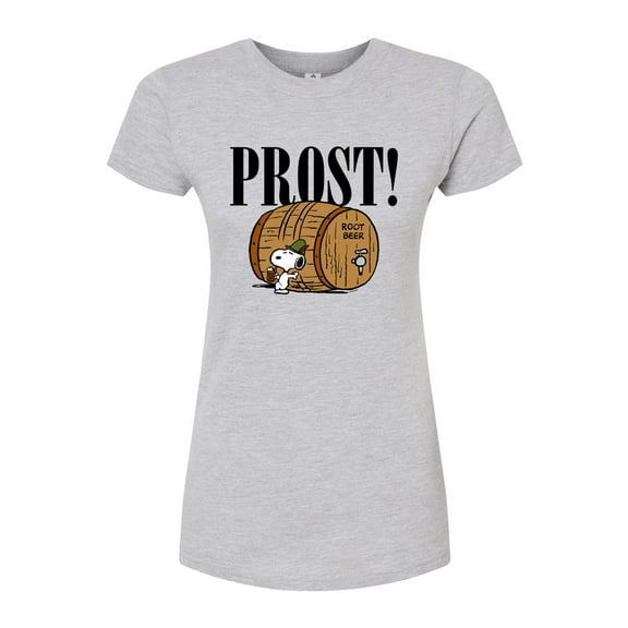 Peanuts - Prost Snoopy Root Beer - Juniors Fitted Graphic T-Shirt