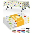 thumbnail image 3 of chalian - Blue Plastic Table Cloth - 4 Pack 54" × 108" Rectangle Disposable Tablecloths for 6FT Tables, Waterproof Table Cover for Party, Holiday & Gathering Use, 3 of 9