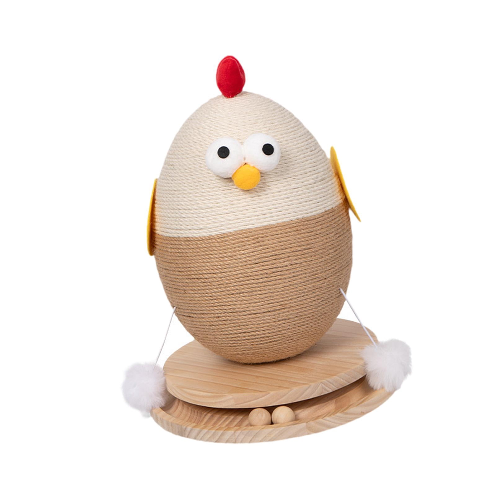 oshhni Chick Shape Sisal Cat Scratcher Pet Supplies for Indoor Cats Interactive Toy