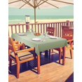 thumbnail image 2 of Sage Green Ombre Outdoor Rectangle Tablecloth with Umbrella Hole and Zipper, Green Color Gradient Waterproof Table Cover, Farmhouse Washable Patio Tablecloths for Party Picnic, 60"x84", 2 of 6