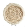 thumbnail image 3 of DwellJoy Handwoven 36 Boho Rattan Wall Art, Natural Fiber Circle Decor for Living Room, Bedroom, Home - Macrame Hanging Pendant, 3 of 6