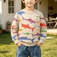 thumbnail image 6 of LONKITO Boys Long Sleeve Shirts Cotton Graphic Tees Crewneck Pullover Sweatshirts Toddler Clothes Size 3-4 Years, 6 of 7