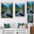 thumbnail image 4 of Designart "Rice Terraces China Azure painting V" China Floater Framed Canvas Wall Art, 4 of 7