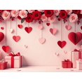 thumbnail image 4 of Heart Balloons Backdrop Background Wall Banner Valentines Day Party Decorations Romantic Celebration Event Decor Wedding Photography Prop, 4 of 4