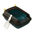 thumbnail image 2 of GROWTH TANK Semi Enclosed Cat Litter Box High Sides Deep Sandbox Splashproof Kitten Green, 2 of 9