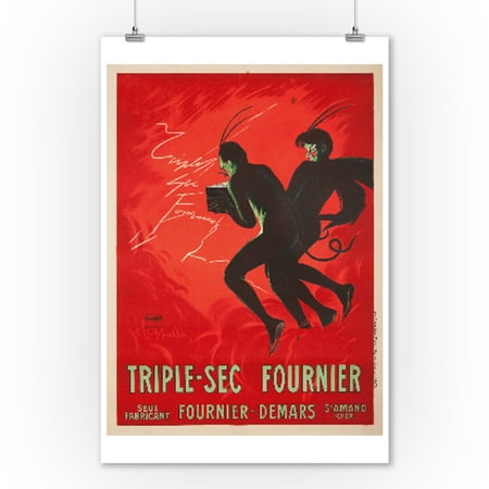 - Triple - Sec Fournier Vintage Poster (artist: Cappiello, Leonetto) France c. 1907 (9x12 Art Print, Wall Decor Travel Poster)