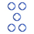 thumbnail image 3 of letairis 1/2/3/5 Pratique Rond Étroit Large Plateaux Résistant à l'Usure Léger Roue à Chaîne Dent à Haute Résistance Pièces de Plaque avec Boulons de Pignon Bleu 5PCS, 3 of 6