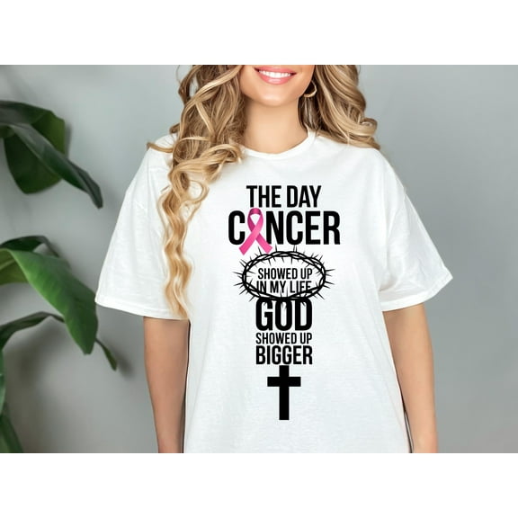 ChaChaCoo Breast Cancer Awareness, God Showed Up Bigger T-Shirts
