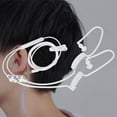 thumbnail image 1 of Auriculares con tubo de aire, auriculares para teléfono móvil de 3,5 mm, auriculares con cable con doble espiral, auriculares con tubo acústico de aire antirradiación, 1 of 7