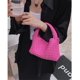 thumbnail image 5 of LHSHID Women Woven Tote Small Crossbody Bag, Weave Quilted Purse Square Shoulder Bag Woven Handbag with Detachable Strap, 5 of 7