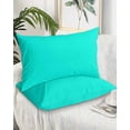 thumbnail image 2 of Aqua Grunge Street Style Painting Brush Print Ombre Design Illustration Pillow Covers King Size 2 Pack, Soft Bed Throw Pillowcases Breathable Long Lumbar Body Pillow Sham Cover for Bed Sofa 20''x36'', 2 of 7