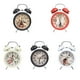 thumbnail image 2 of Reloj despertador de metal de doble campana vintage, esfera estereoscópica que no hace tictac, funciona con pilas, decoración del hogar Advancent JJ20429-01, 2 of 6