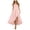 dress38-Pink, variant on yboeqw Womens Sleeveless Spaghetti Strap Dress Bow Knot Detail High Waist Ruffled High‑Low Slit Party Halloween Dress Size XL