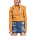 thumbnail image 1 of Free People Suéter con volantes para mujer, amarillo, extra pequeño, 1 of 1
