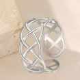thumbnail image 2 of S925 Bague en Argent Sterling Bague Creuse pour Femmes avec Taille Réglable, 2 of 9