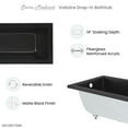 thumbnail image 3 of Voltaire 54" x 30" Reversible Drain Drop-In Bathtub in Matte Black, 3 of 11