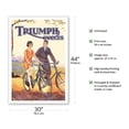thumbnail image 2 of Triumph Cycles - Vintage Bicycle Poster c.1922 - Fine Art Matte Paper Print (Unframed) 30x44in, 2 of 4