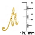 thumbnail image 2 of Pendentif Initiale Lettre Cursive en Or Jaune 14K avec Chaîne Rolo 1.2mm, 2 of 2