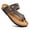 Brown, variant on Kaizen Split Toe Cork Footbed Comfortable Slides for Women
