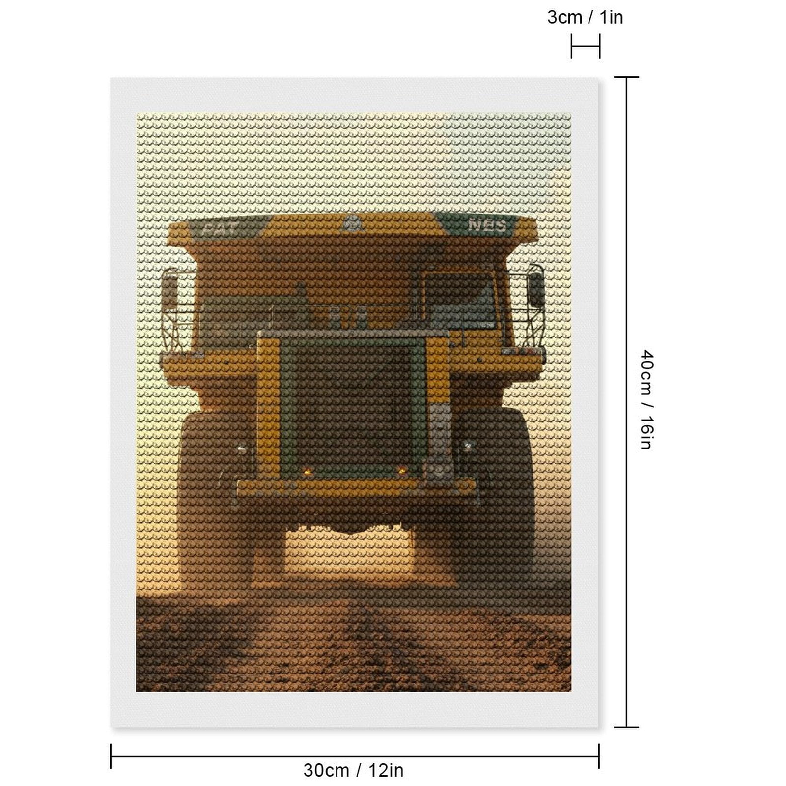Diamond Art Kits for Adults, Heavy Duty Mining Truck Dusty Road 5D Diamond Painting Kits for Adults Beginners, DIY Full Drill Diamond Painting, Gem Art and Crafts 12x16