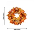 thumbnail image 3 of Fall Wreath for Front Door Thanksgiving Decorations Autumn Harvest Sunflower Wall Hanging for Farmhouse Indoor Outdoor Window Wall Porch Decor by MPOISVA, 3 of 8