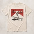 thumbnail image 3 of Raised On 90's Country Graphic T-Shirt, Retro Western Bull Skull Unisex Tee, 3 of 9