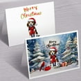 thumbnail image 3 of Merry Christmas Beagle Enjoys Woofmas Winter Xmas Holiday 7x5in Folded Greeting Card Beagles Dog Lover Gifts Idea Single Note Card with Envelope - 02022, 3 of 5