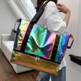 thumbnail image 4 of Bolsos Hobo brillantes para mujer con compartimento para zapatos Bolso nacarado para gimnasio y ejercicio de ocio, 4 of 6