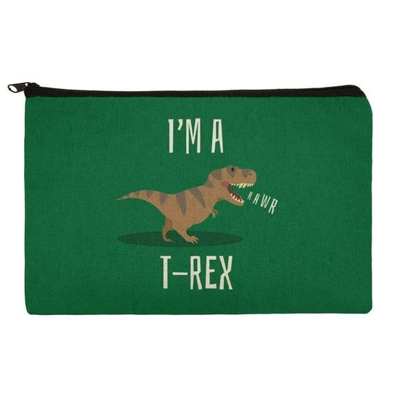 I'm A T-Rex Rawr Cute Tyrannosaurus Rex Makeup Cosmetic Bag Organizer Pouch