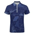 thumbnail image 4 of Aerodynamics Men Zipper T-shirt Summer Casual Short Sleeve T-shirt Top, 4 of 7