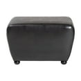 thumbnail image 3 of Baxton Studio Black Full Leather Ottoman with Rounded Sides, 3 of 8