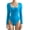 01 Lake Blue, variant on Women Square Neck Long Sleeve Bodysuit Sexy Thong Bodysuit Shirts