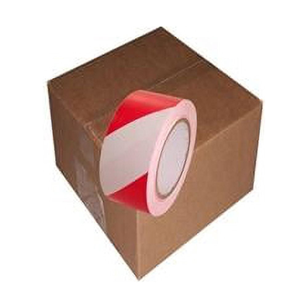 Sst-636 2 X 36 Yard Roll Red / White Vinyl Safety Stripe Tape (24 Roll/Case)