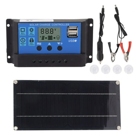 

2024 6W Monocrystalline Silicon Solar Panel Kit with 100A Controller Waterproof Solar Charge Controller Kit for Home 18V