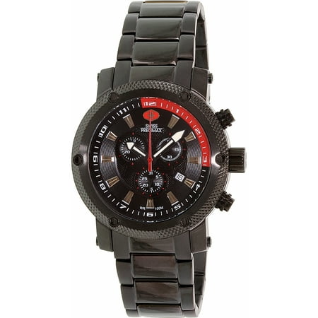 Swiss Precimax Men's Volt Pro SP13084 Black Stainless-Steel Swiss Chronograph Sport Watch