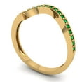 thumbnail image 2 of 0.21 ct Brilliant Round Cut Simulated Emerald 18K Yellow Gold Stackable Band SZ 5.25, 2 of 6
