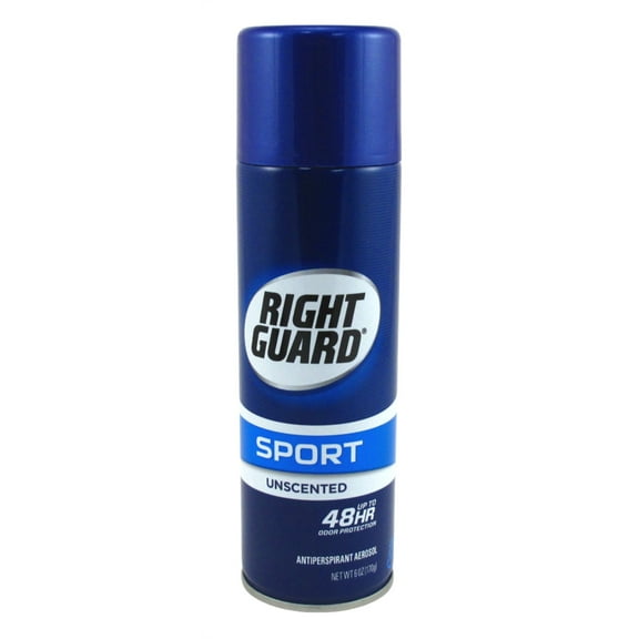 Right Guard Sport 6oz Aerosol Unscented 48Hr Antperspirant (Pack of 3)