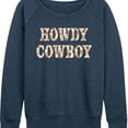 thumbnail image 3 of Instant Message - Howdy Cowboy Lightweight French Terry Wide Neck Long Sleeve Graphic Shirt, 3 of 6
