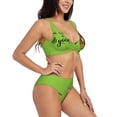 thumbnail image 2 of Rocae Drink Coffee And Do Good for Bikini Set for Women Two Piece Sexy High Swimsuits Split Crossover Bikini XX-Large, 2 of 9