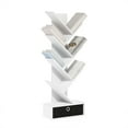 thumbnail image 5 of Furinno Tree Bookshelf 7-Tier Floor Standing Tree Bookcase with Bin White/Black, 5 of 6