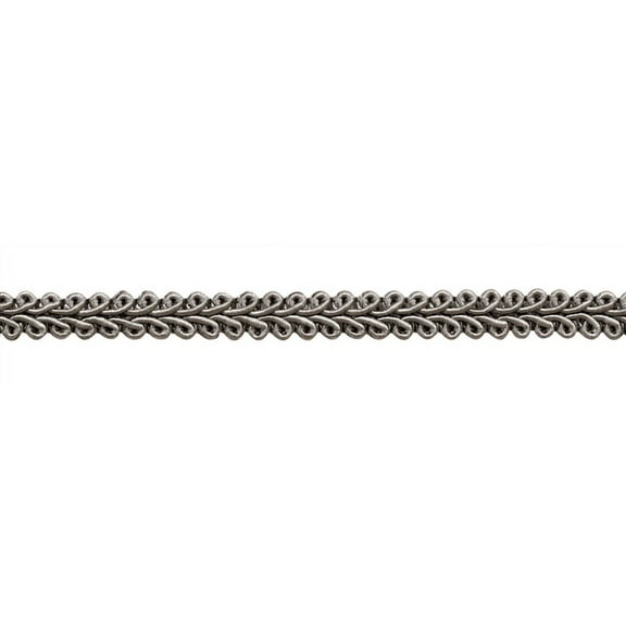 1/2" (1cm) Basic Solid Collection French Gimp Braid Trim # FGS,, Silver Grey #049 (Grey Silver) Sold By The Yard (36"/3 ft/0.9m)