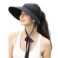 thumbnail image 4 of Clossjun Wide Brim Sun Visor Hat for Women UPF50+ Sun Hats Lightweight Sports Cap Foldable for Outdoor Travel Riding Hiking, 4 of 4