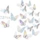 thumbnail image 1 of SZTXJ 3D Butterfly Wall Decor, 72 Pieces 3 Sizes 3 Styles, Removable Stickers Wall Decor Bedroom Mural for Party Cake Decoration Metallic Fridge Stick, 1 of 4