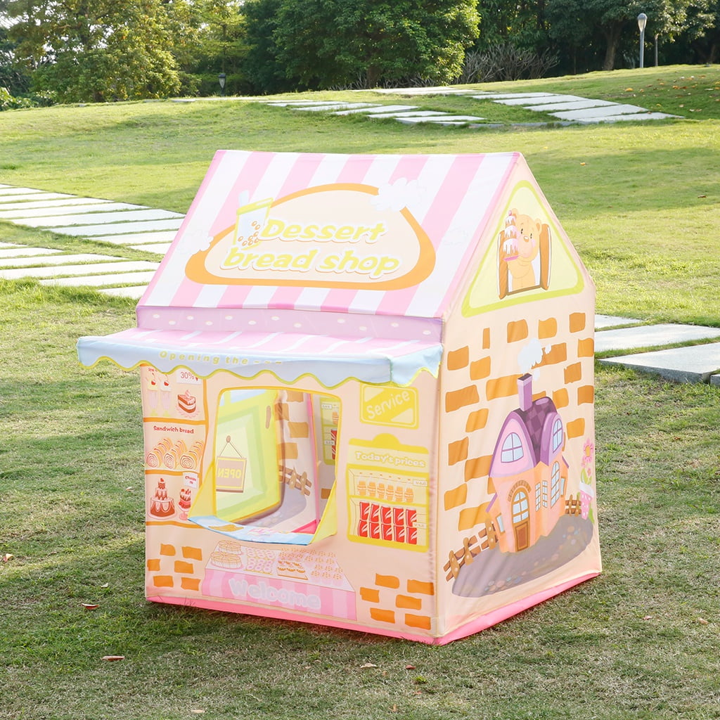 Kids Mini Pop Up Tent Food Shop Toys Indoor Outdoor Play Town Fun ...
