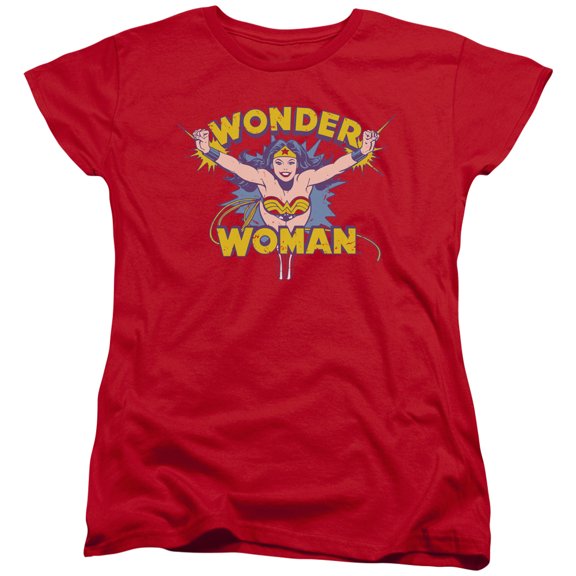 DC Comics Flying Through S/S Women's T-Shirt Red