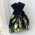 thumbnail image 1 of YUANOU Knitted Personalized Contrast Color Bag Lazy Wrist Bag Casual Handbag(L), 1 of 8