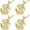 Gold 4PCS, variant on Gold Plated Chain With Crystal Dollar Sign Pendant Necklace Hip Hop Chain Charm Necklace For Men