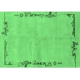 thumbnail image 1 of Ahgly Company Indoor Rectangle Abstract Emerald Green Modern Area Rugs, 2' x 4', 1 of 4